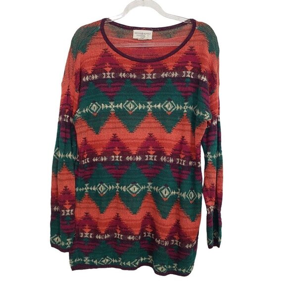 Denim & Supply Ralph Lauren Top Southwestern Aztec Boho Western Womens Sz Small - Picture 1 of 8